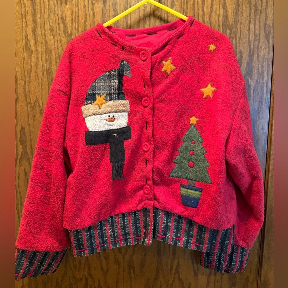 Vintage Red Chirstmas Women's Sweater
